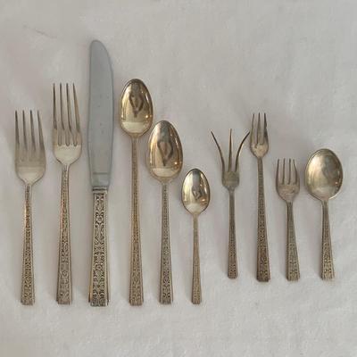 6Pc Rogers, Lunt, & Bowlen ‘Chased Classic’ Sterling Flatware Set (K-HS)