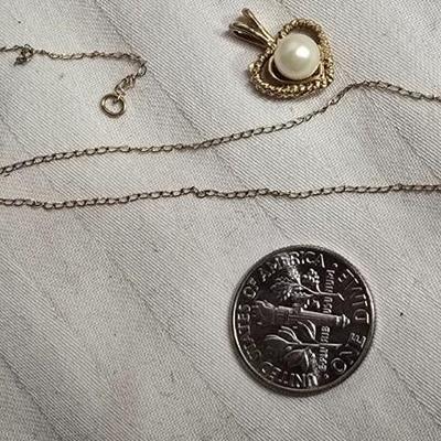 14K chain and pendant