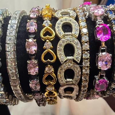 Lot of 10 gorgeous Sterling Silver bracelets.