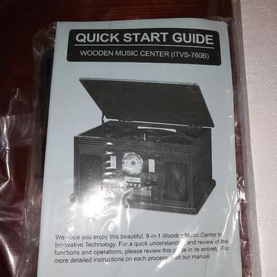 New in Box Wooden Music Center 7600