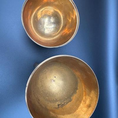 Vintage Brass Egg Container On Tripod