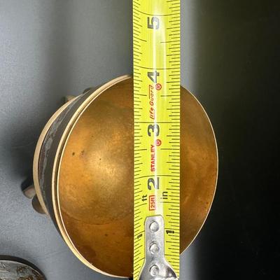 Vintage Brass Egg Container On Tripod