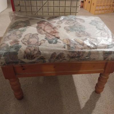 Sewing Stool with sewing box and Supplies