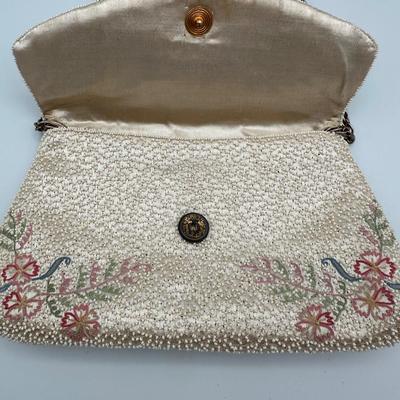 French Embroidered and Beaded Purse
