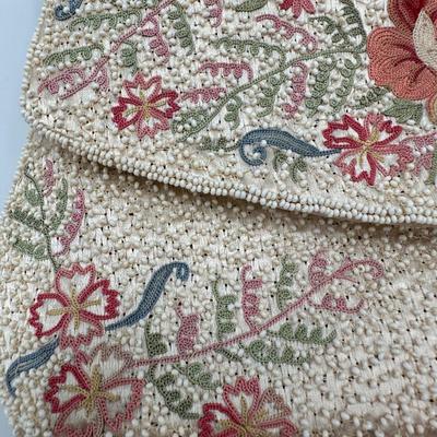 French Embroidered and Beaded Purse