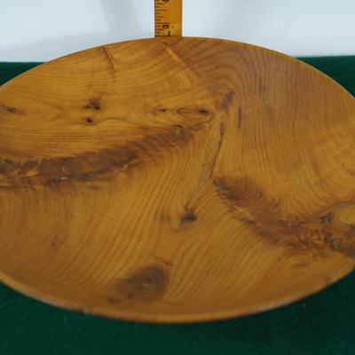 HARRY NOHR 1897-1976 -MINERAL POINT, WI. HAND TURNED CRAFTED BOWL 13 1/2"