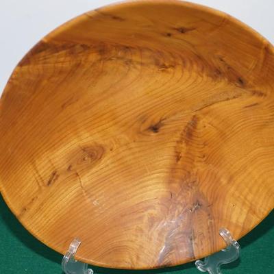 HARRY NOHR 1897-1976 -MINERAL POINT, WI. HAND TURNED CRAFTED BOWL 13 1/2"