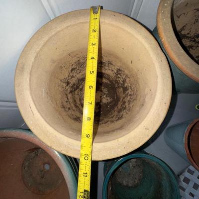 466 Green Planter LOT w/Italian Green Watering Can