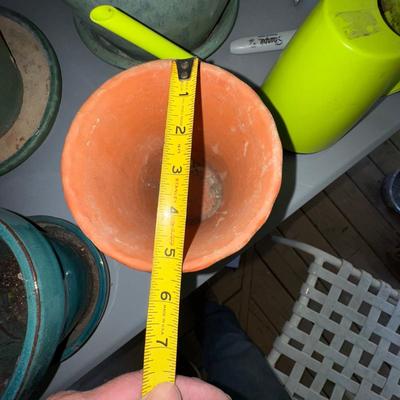 466 Green Planter LOT w/Italian Green Watering Can