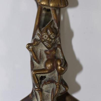 ANTIQUE BRASS DARTMORE "PIXIE" DOOR KNOCKER