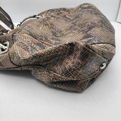 B. Makowski Snakeskin Leather Handbag