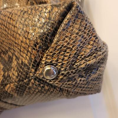 B. Makowski Snakeskin Leather Handbag