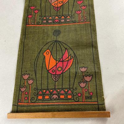 527 Vintage Bahler Linen Tapestry Wall Hangings