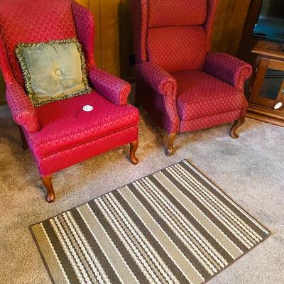 Lot 11: Living Room Chairs, Asian Room Divider, Art & More