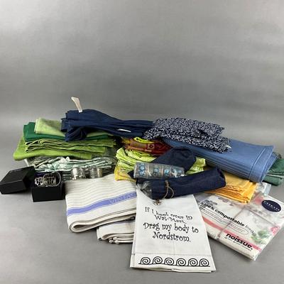 531 Large Lot of New and Gently Used Caskata Linens with Williams Sonoma & Hen House