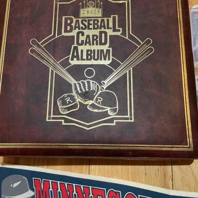 Twins baseball card book with pendant