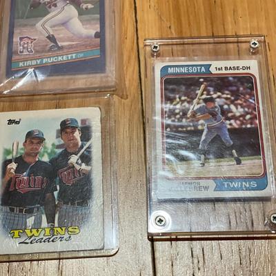 Twins baseball card book with pendant