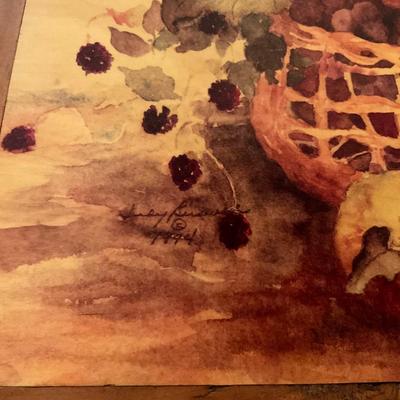 535 Pine Decoupage Single Drawer Table