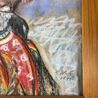 537 Original Pastel Portrait by Grete Marks (1899-1990)