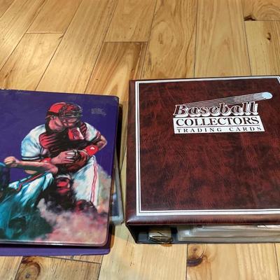 Baseball books full of cards