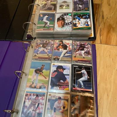 Baseball books full of cards