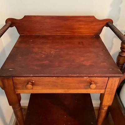 553 Antique Poplar wood Washstand