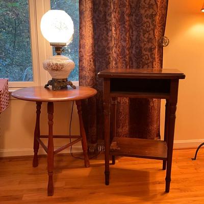 563 Round Table , Globe Lamp, Telephone Stand