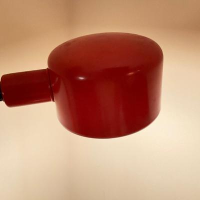 565 Mid Century Orange Metal Floor Lamp