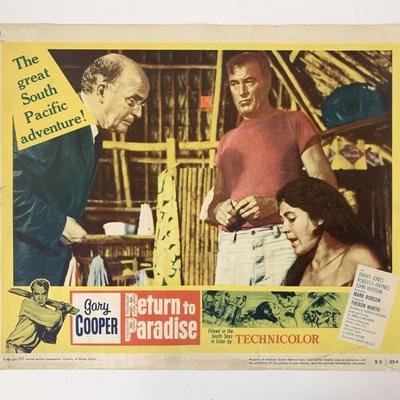 Return to Paradise original 1953 vintage lobby card