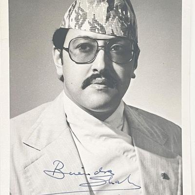 Nepal King Berenda signed photo 