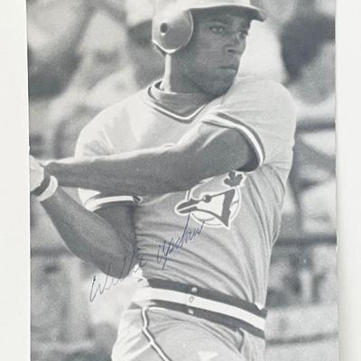 Willie Upshaw signed photo post card