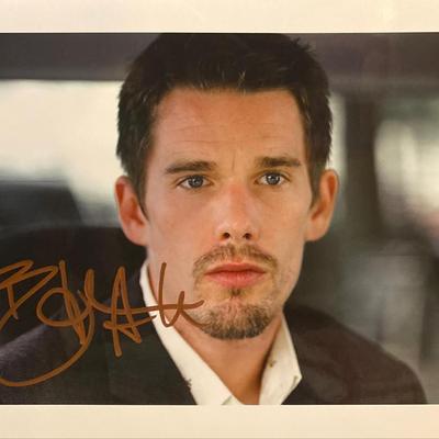 Before Sunset Ethan Hawke Signed Movie Photo