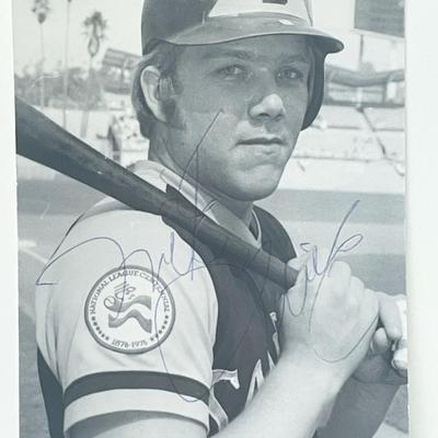 Mike Ivie signed photo post card