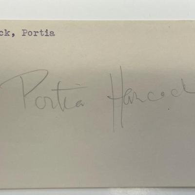 Swimming star Portia Hancock autograph note