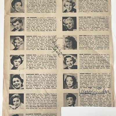 The Killing Marie Windsor signed magazine page