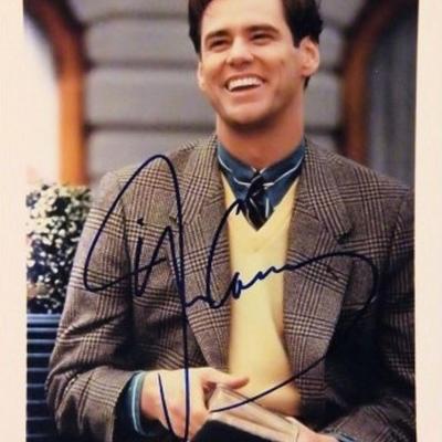 Jim Carrey signed portrait photo 