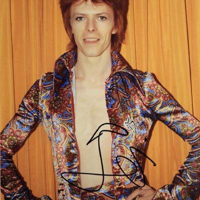 David Bowie signed photo