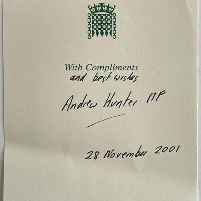 Steven Dagget signed note 