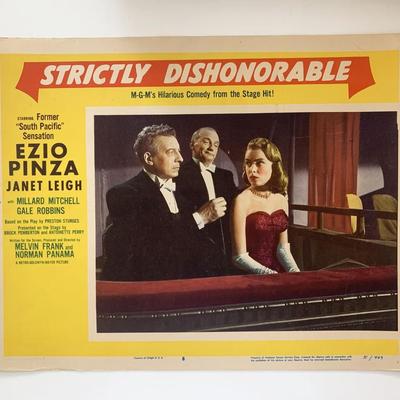 Strictly Dishonorable original 1951 vintage lobby card