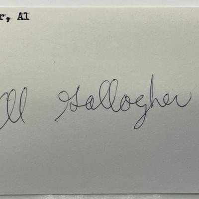 Al Gallagher autograph note 