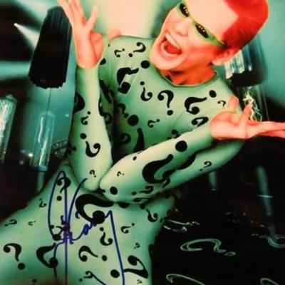 Jim Carrey signed Batman movie still photo 