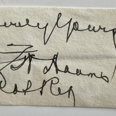 US Army Frank H. Adams signature cut