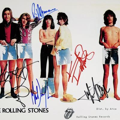The Rolling Stones signed promo photo 
