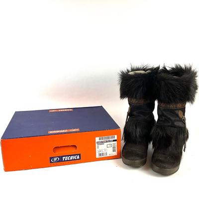 587 Ladies Technica Black Bovina Pelo Roso Boots size 9