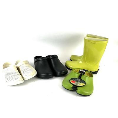 592 Lot of Womens Slip on Crocs and Garden Shoes