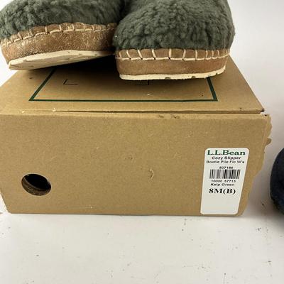 600 New LL Bean Slippers & Blue LL Bean Slip on Knit Shoes