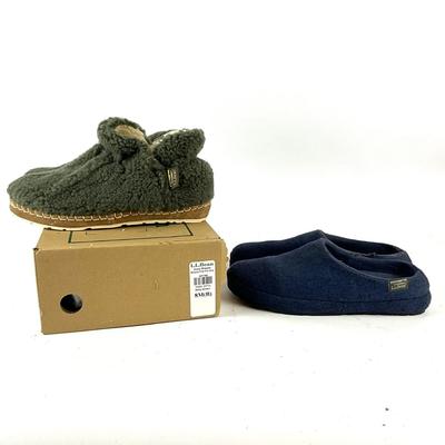 600 New LL Bean Slippers & Blue LL Bean Slip on Knit Shoes