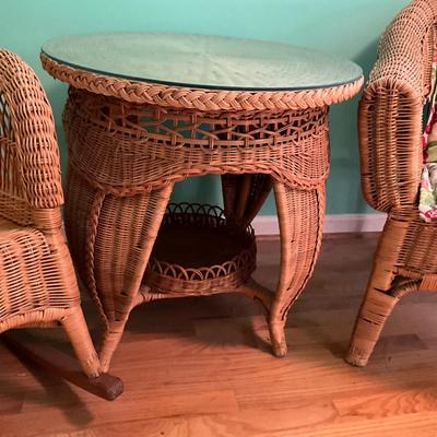 602 Three Piece Wicker Set with Cushions