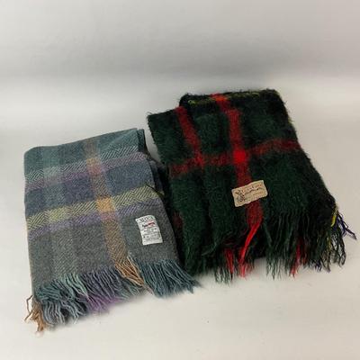 616 Lot of Avoca Shoulder Wrap and Glen Cree Mohair Throw