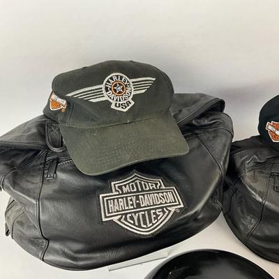 624 Lot of Two Helmets AFX and Harley Davidson with Bags